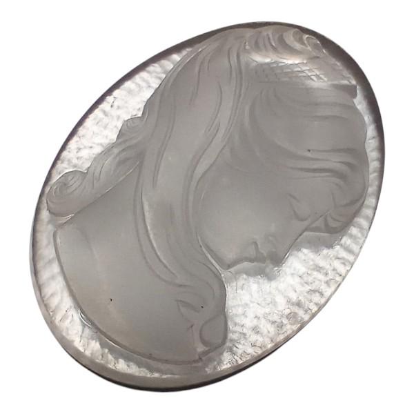 ヴィンテージクリアレディカメオ（アクリル）:40×30mm1枚目の画像