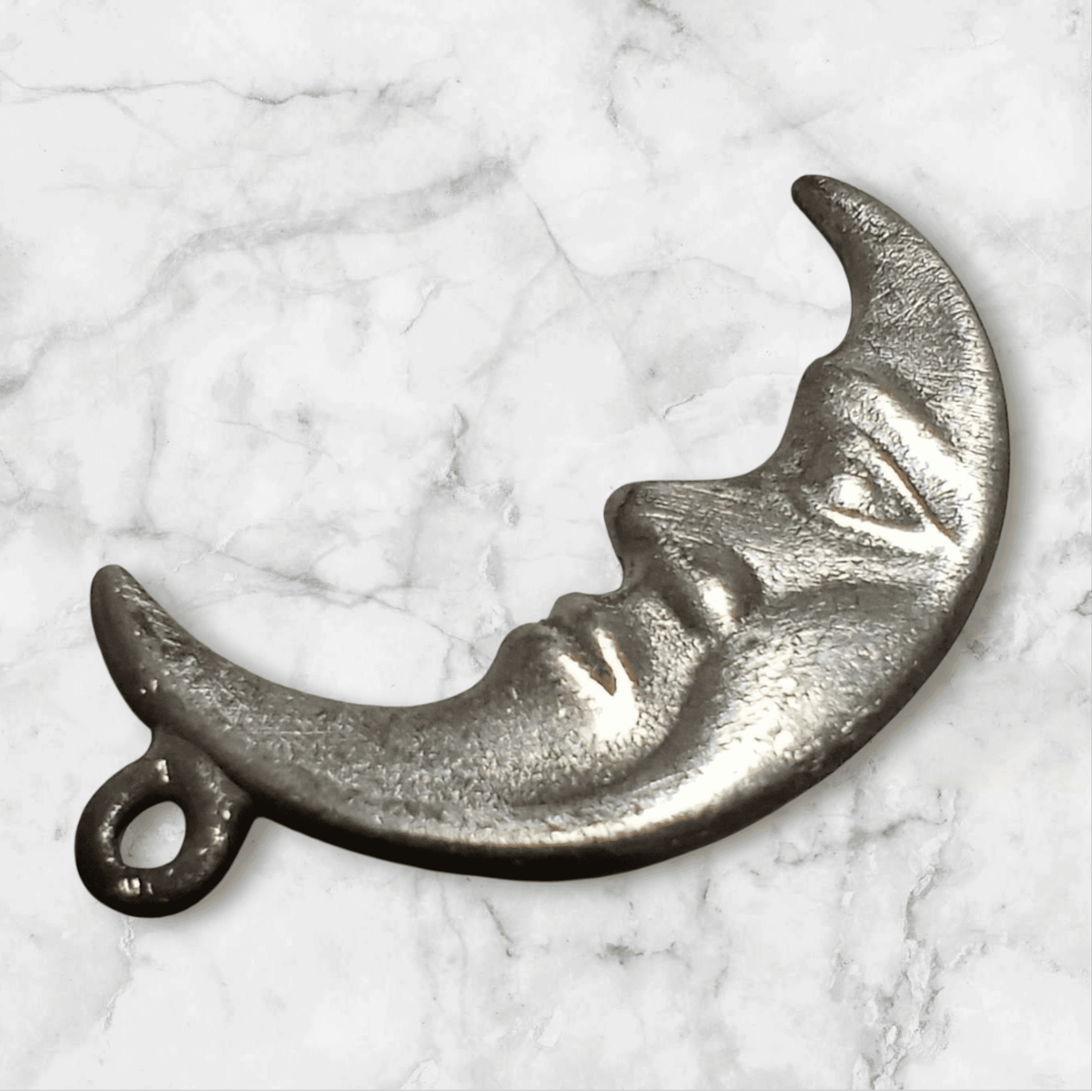 USAヴィンテージCムーンブローチ:（１カン付き）35×15mm | 2枚目