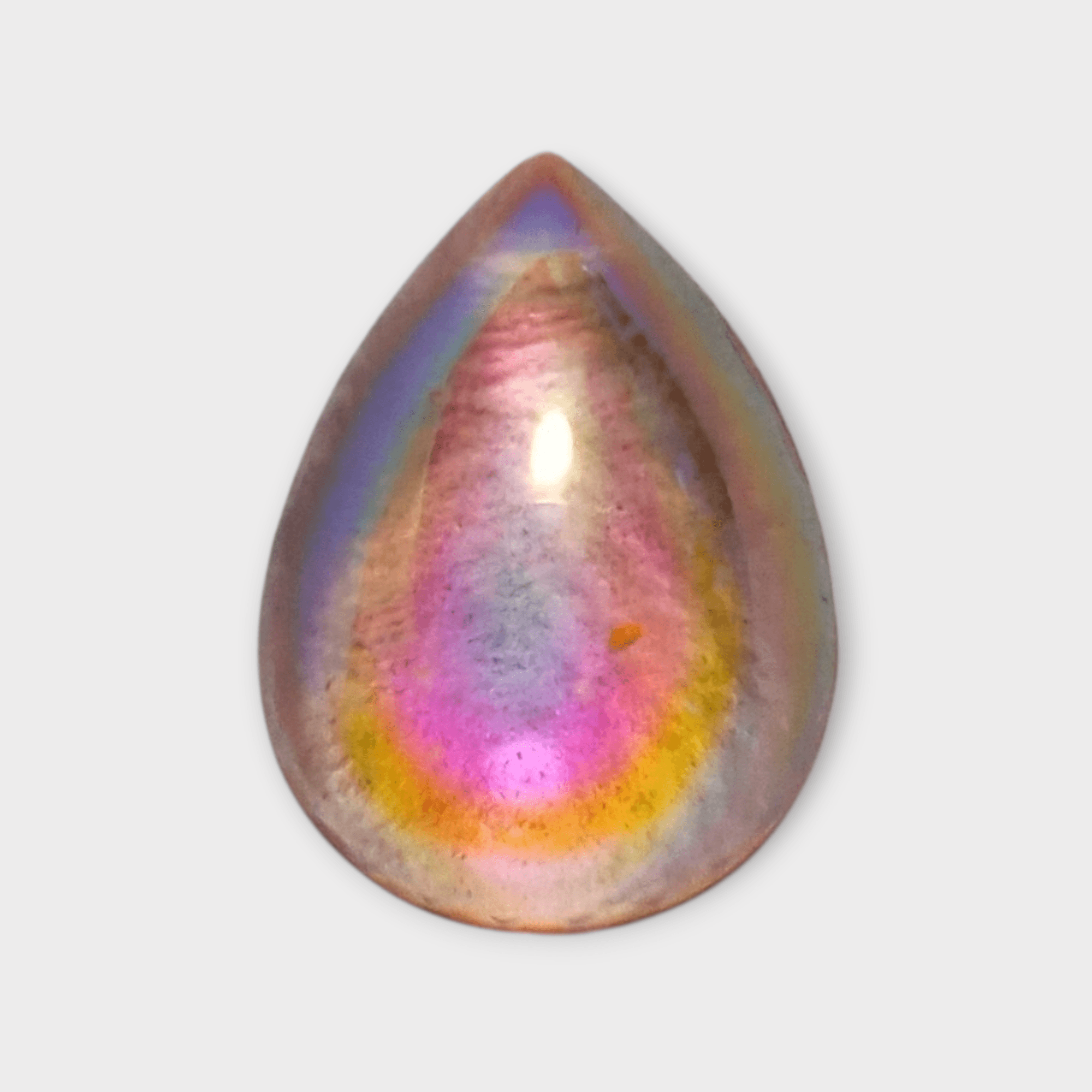 西ドイツ:ヴィンテージ バブルグラスストーン：18×13ｍｍ | 2枚目