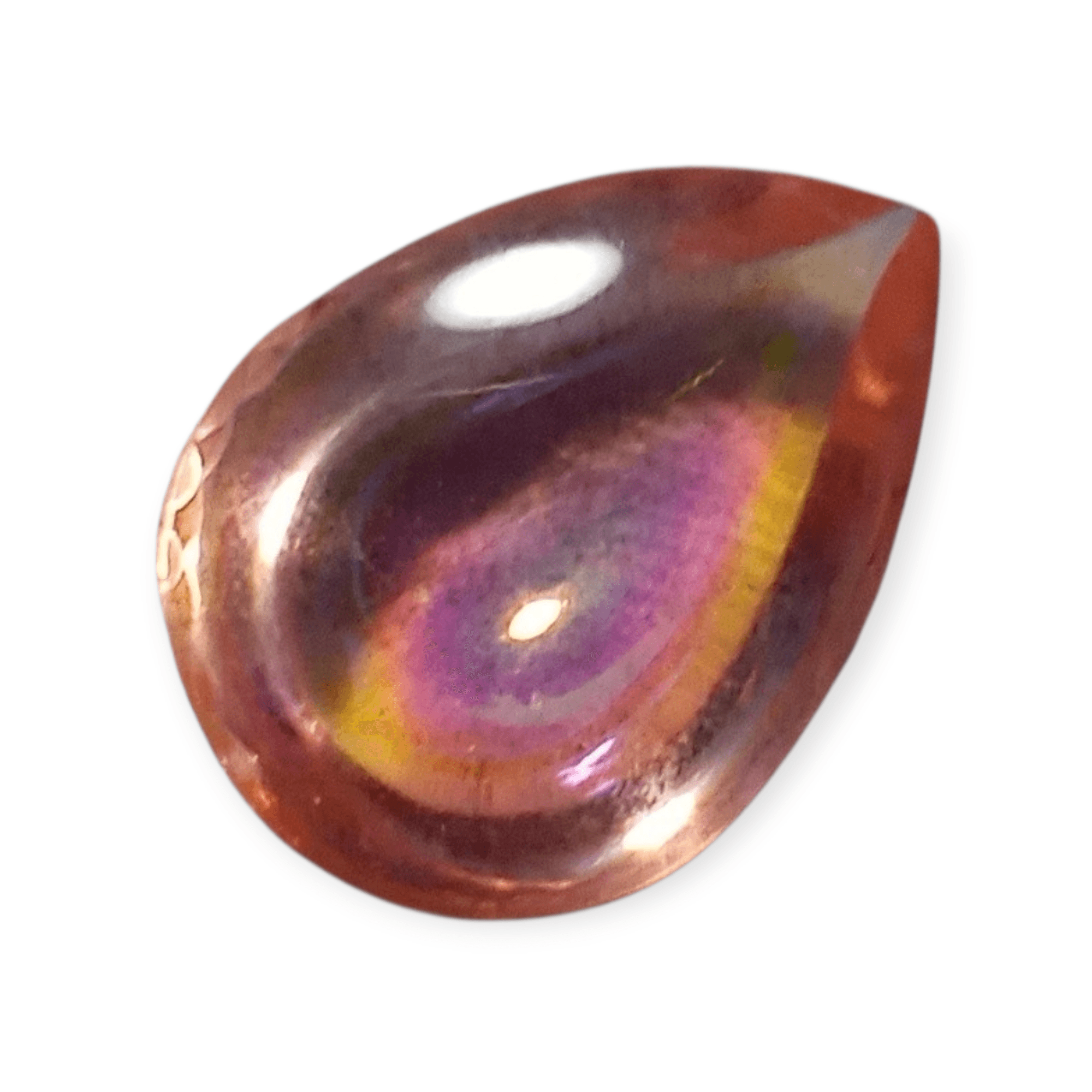 西ドイツ:ヴィンテージ バブルグラスストーン：18×13ｍｍ | 3枚目