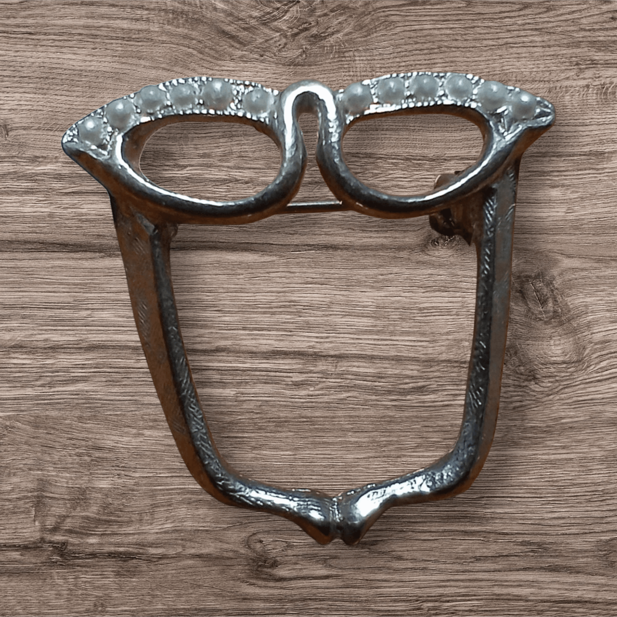 USAヴィンテージ眼鏡ブローチ:25×25mm | 3枚目