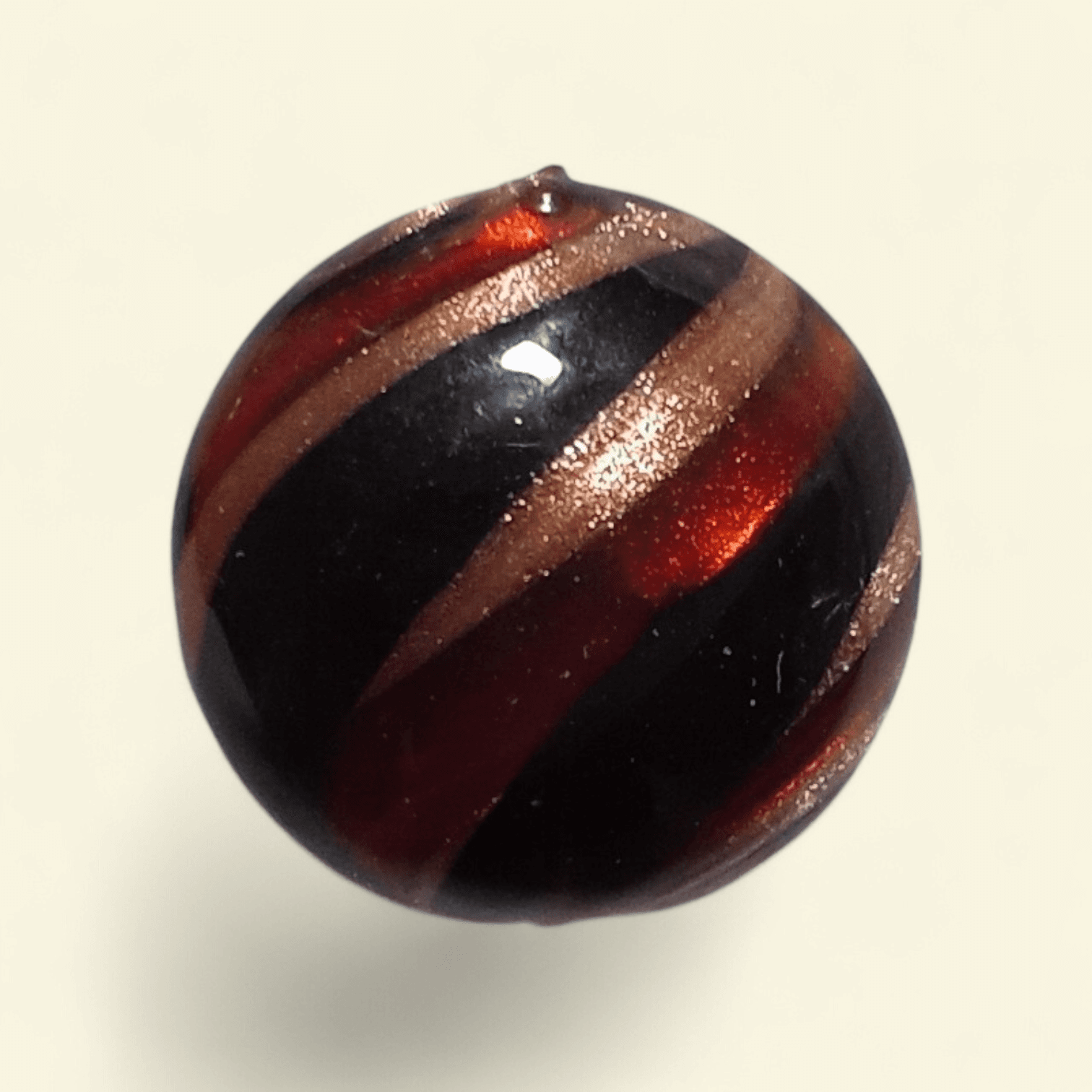 21mm:ベネチアンビーズ：ミッソーニディスク（ブラック＆ルビー） | 4枚目