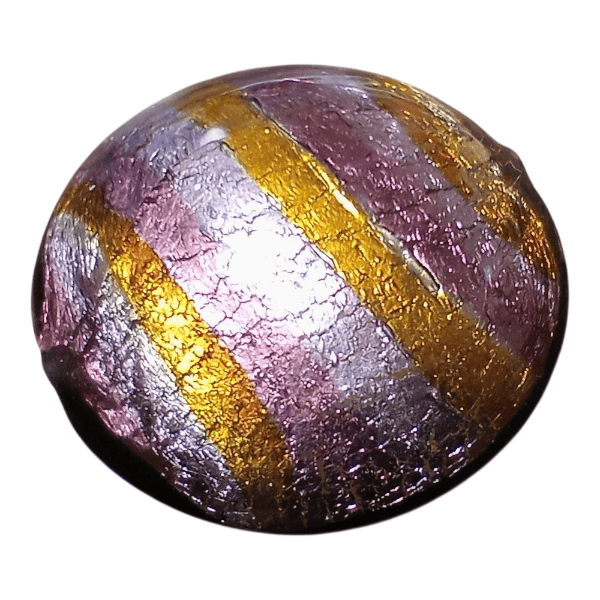 34mm:ベネチアンビーズ：ミッソーニディスク（トパーズ＆パープル）シルバー925フォイル | 2枚目