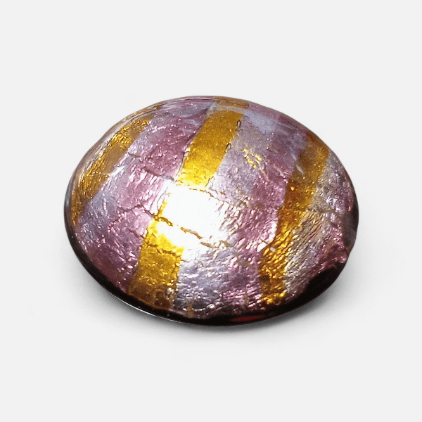 34mm:ベネチアンビーズ：ミッソーニディスク（トパーズ＆パープル）シルバー925フォイル | 3枚目