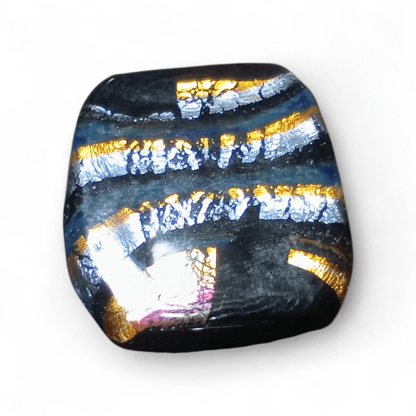 32×28mm:ベネチアンビーズ：ミッソーニスクエア（・オレンジ＆ブラック） | 3枚目