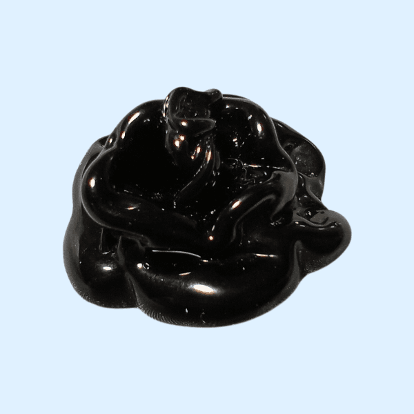 30mmベネチアンビーズ　ローズヌーボラ (ブラック) | 2枚目