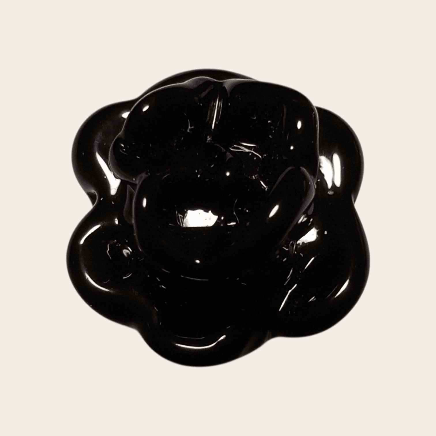 30mmベネチアンビーズ　ローズヌーボラ (ブラック) | 4枚目