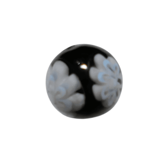 ~再販~12mm ベネチアンフラワーミルフィオリラウンド（ブラック） | 2枚目