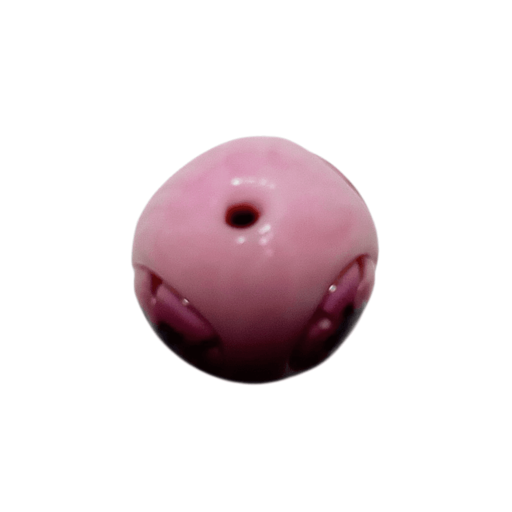 12mm ベネチアンミルフィオリラウンド（オペークピンク） | 4枚目