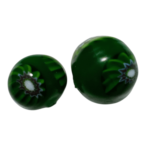 10mm ベネチアンミルフィオリラウンド（グリーン） | 5枚目