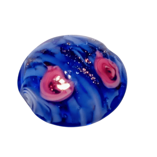 ~再販~ベネチアンビーズ ソンメルソフィオラート（ブルー）25mm | 2枚目