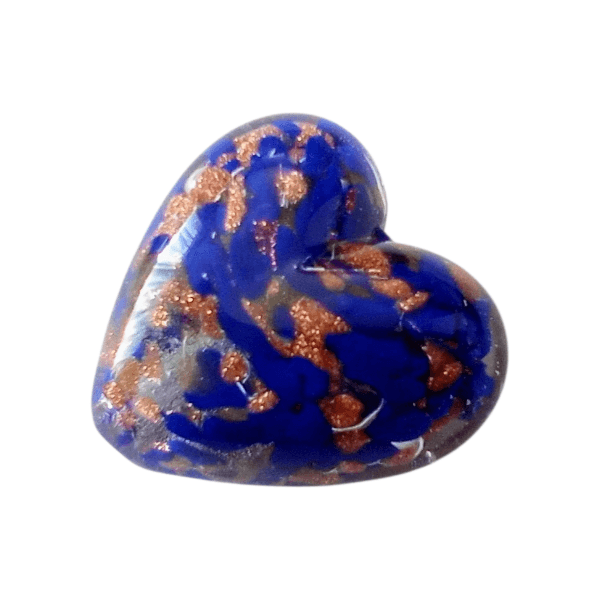 ~再販~ベネチアンビーズ ソンメルソハート（コバルト）20mm | 2枚目