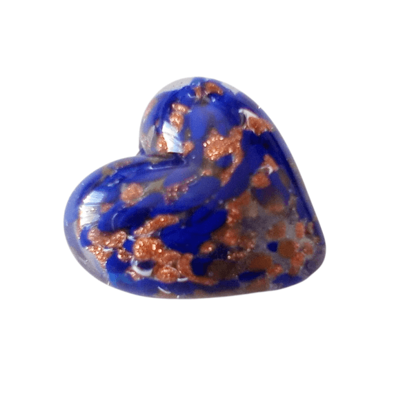 ~再販~ベネチアンビーズ ソンメルソハート（コバルト）20mm | 3枚目