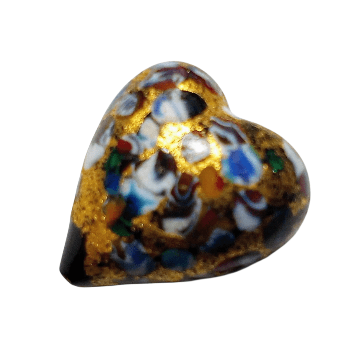 ペンダント作成OP：20mm ベネチアンビーズ　クリムト（ブラックベース）表面Ｋ24ゴールド箔 | 5枚目