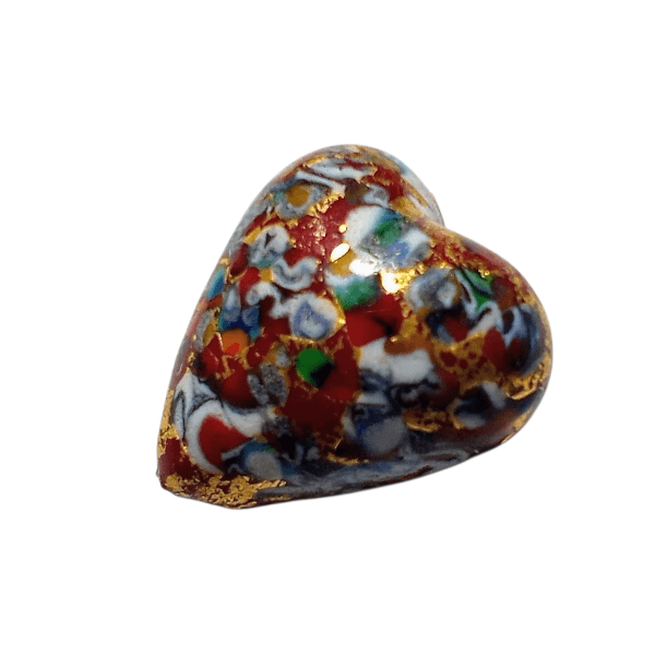 ペンダント作成OP：20mm ベネチアンビーズ　クリムト（レッドベース）表面Ｋ24箔 | 6枚目