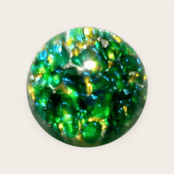 ~スポット入荷~　再…々販~15mm ヴィンテージ シラーオパール ラウンドカボション（グリーン） | 5枚目