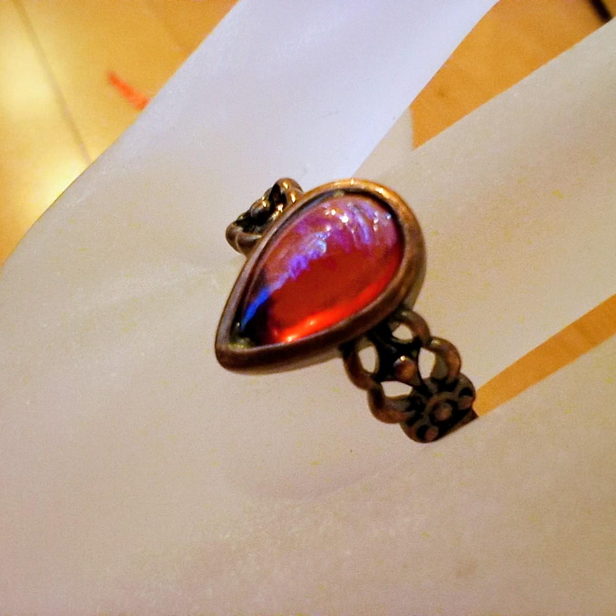 ドラゴンズブレス　ヴィクトリアンリング（ペア型）ルビー）Dragon's breath ring | 4枚目