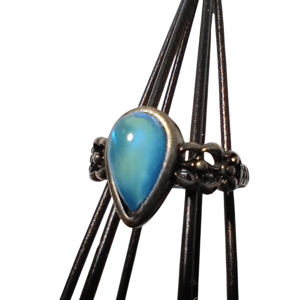 ドラゴンズブレス　ヴィクトリアンリング（ペア型）アクアブルー 　Dragon's breath ring | 2枚目