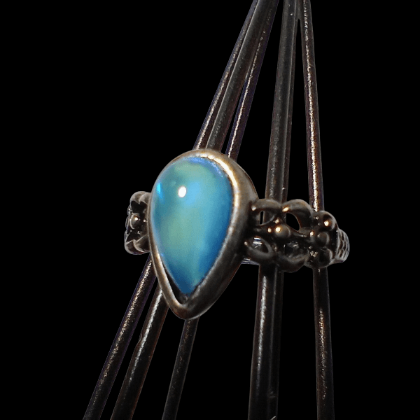 ドラゴンズブレス　ヴィクトリアンリング（ペア型）アクアブルー 　Dragon's breath ring | 4枚目