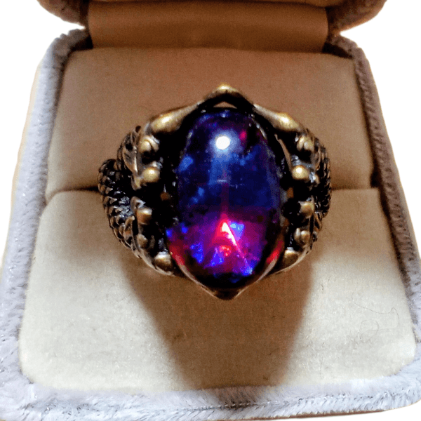 ＜送料無料＞ドラゴンズブレスのドラゴンリング（ダークルビー）Dragon's breath ring | 2枚目