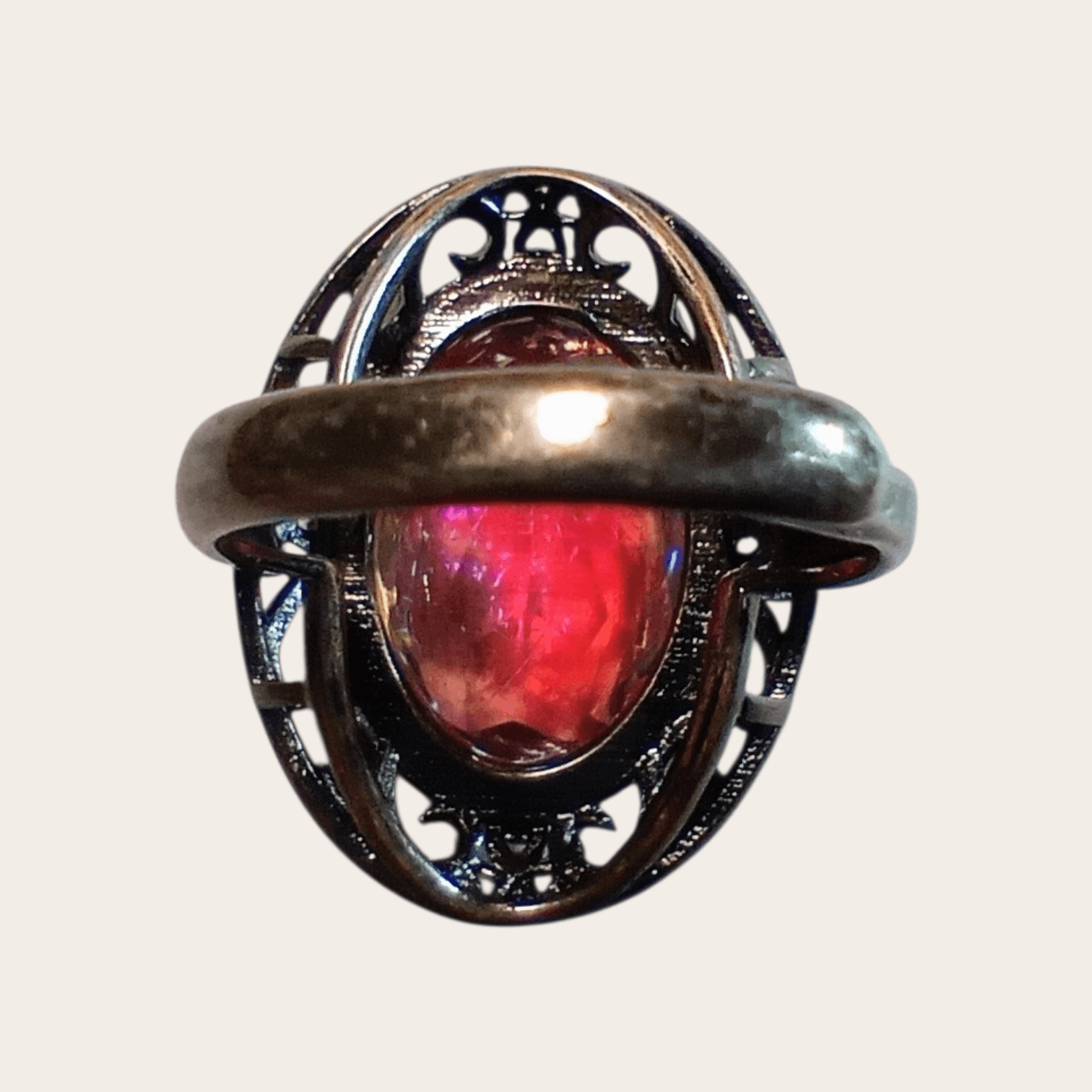 ＜送料無料＞カットドラゴンズブレス　アンティークレースリングDragon's breath ring | 6枚目