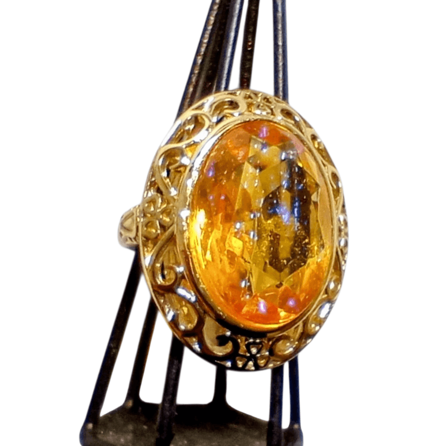 カットドラゴンズブレス　アンティークレースリング（トパーズ）Dragon's breath ring | 4枚目