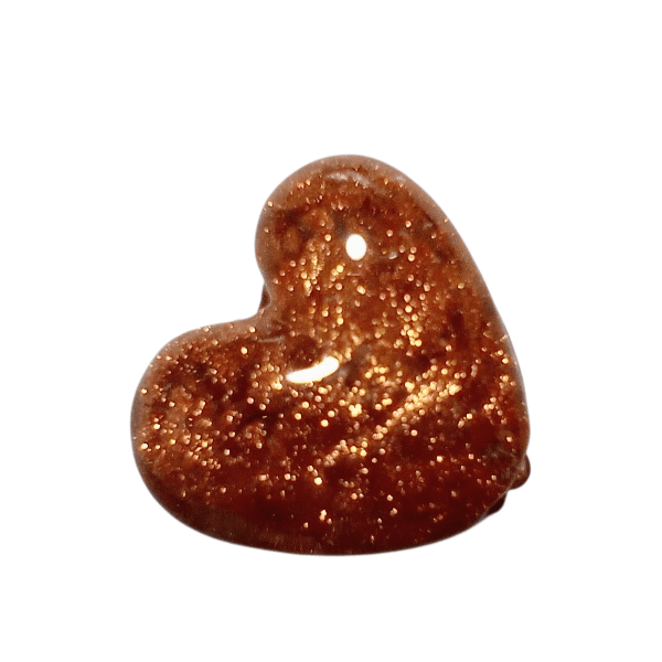 20mmベネチアンビーズ:アベンチュリーナ（酸化銅）ソンメルソ・ハート | 3枚目