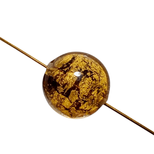 14mm ベネチアンビーズ　カドーロディスク：アメジスト（k24フォイル） | 3枚目