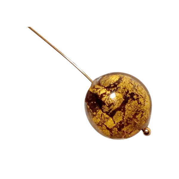 14mm ベネチアンビーズ　カドーロディスク：アメジスト（k24フォイル） | 5枚目