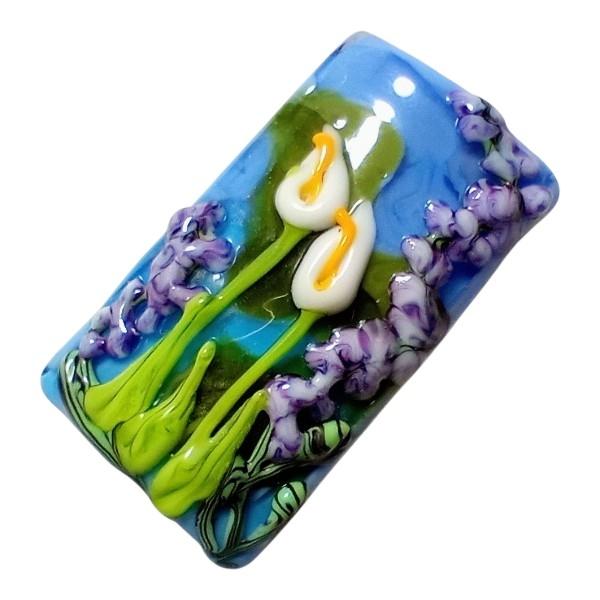 ＜送料無料＞ ベネチアンビーズ　水芭蕉の詩：38mm