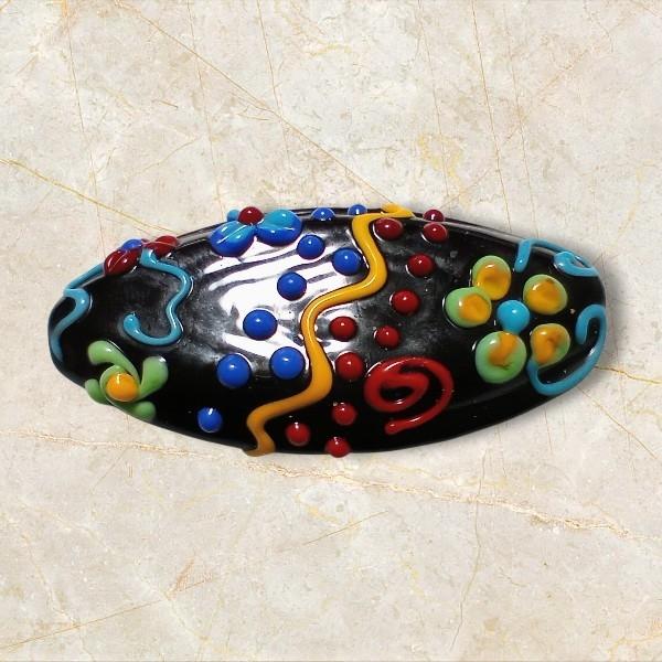 ＜送料無料＞ 50×30mmベネチアンビーズ　カーニバルフラワーオーバル | 4枚目