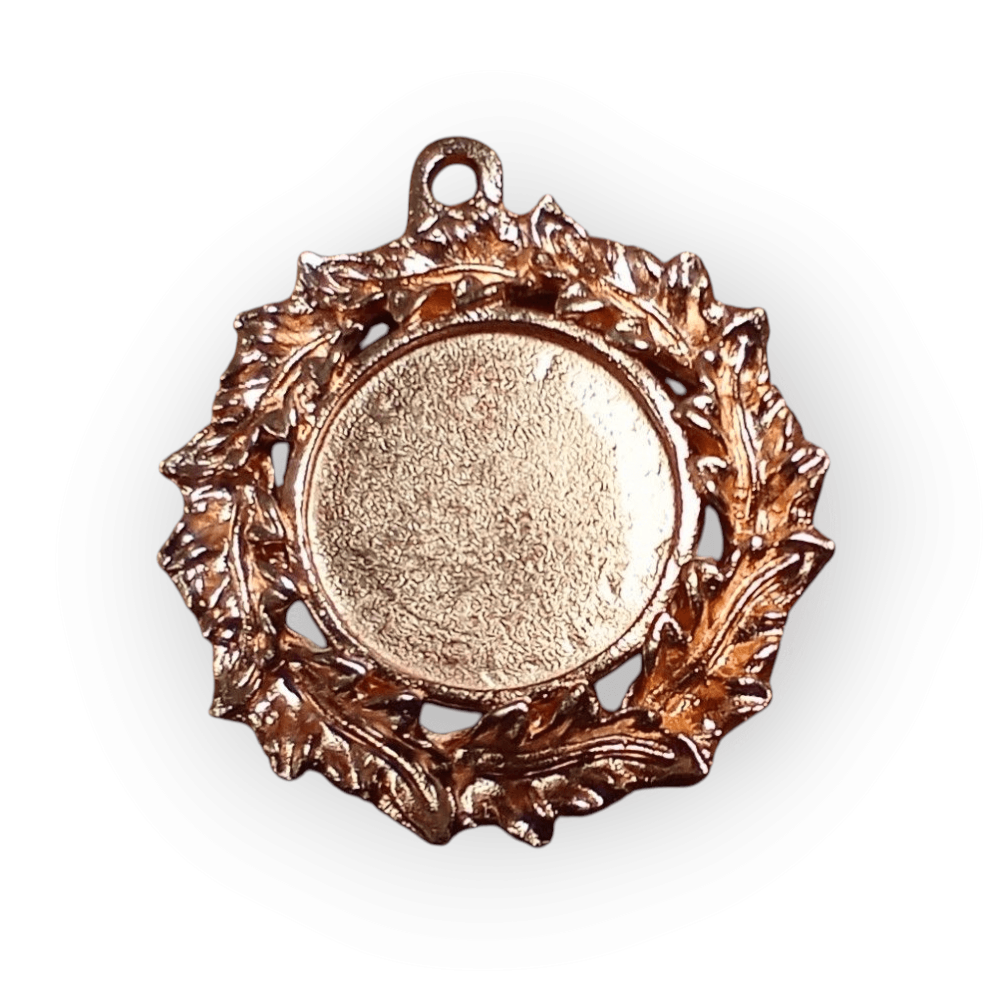 <10個>12mm:リーフフレームセッティング(ローズゴールド)大口割引1枚目の画像