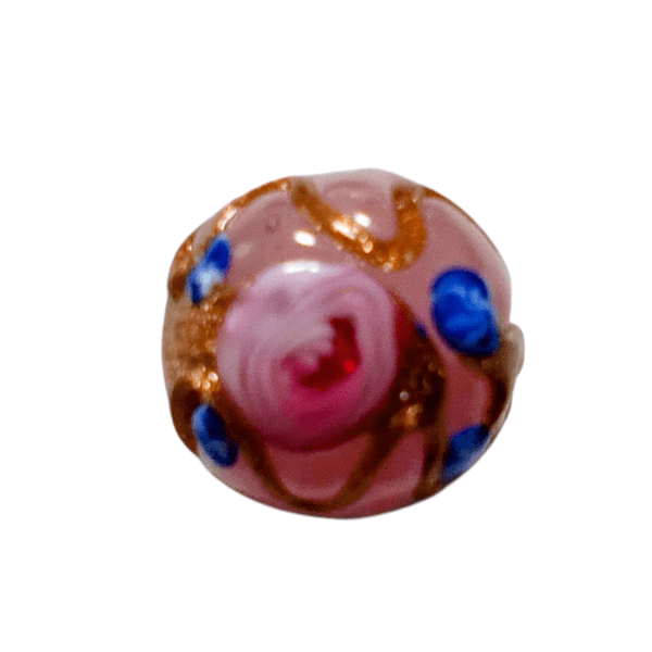 14mmベネチアンビーズ フィオラートラウンド(ピンク)1枚目の画像