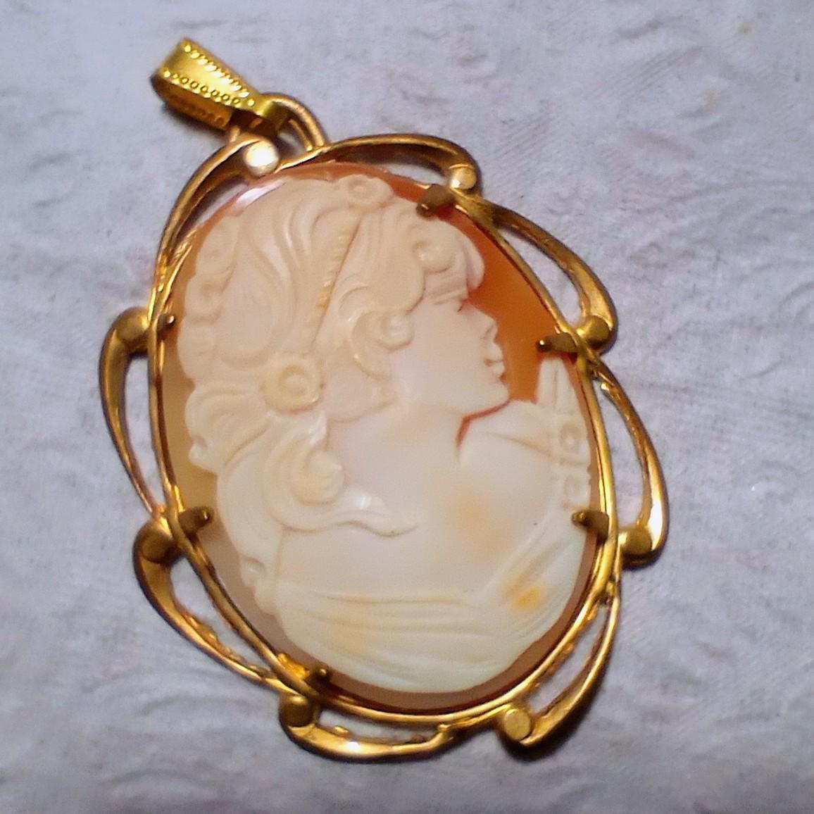 <1点もの>50×40mm:イタリアンシェルカメオペンダントⒹ | 4枚目