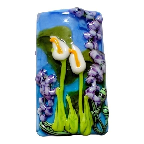 <送料無料> ベネチアンビーズ 水芭蕉の詩:38mm | 2枚目