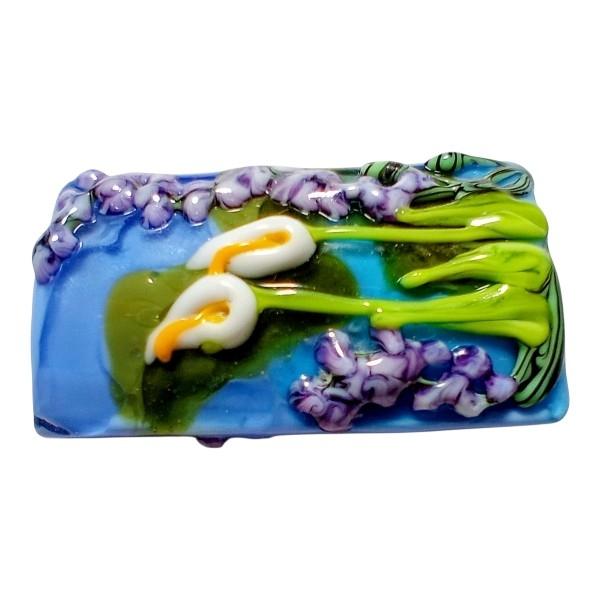 <送料無料> ベネチアンビーズ 水芭蕉の詩:38mm | 5枚目